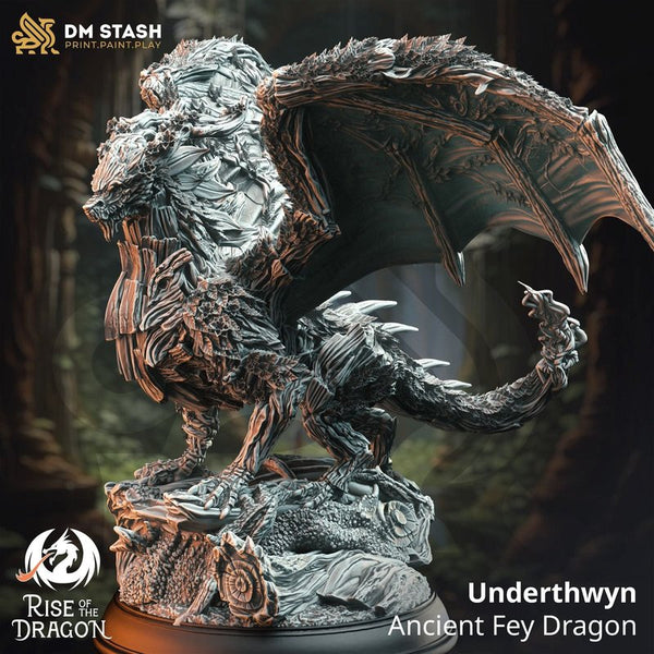 Underthwyn Ancient Fey Dragon 3D-printed model