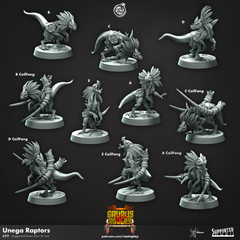 Unega Raptors - The Printable Dragon