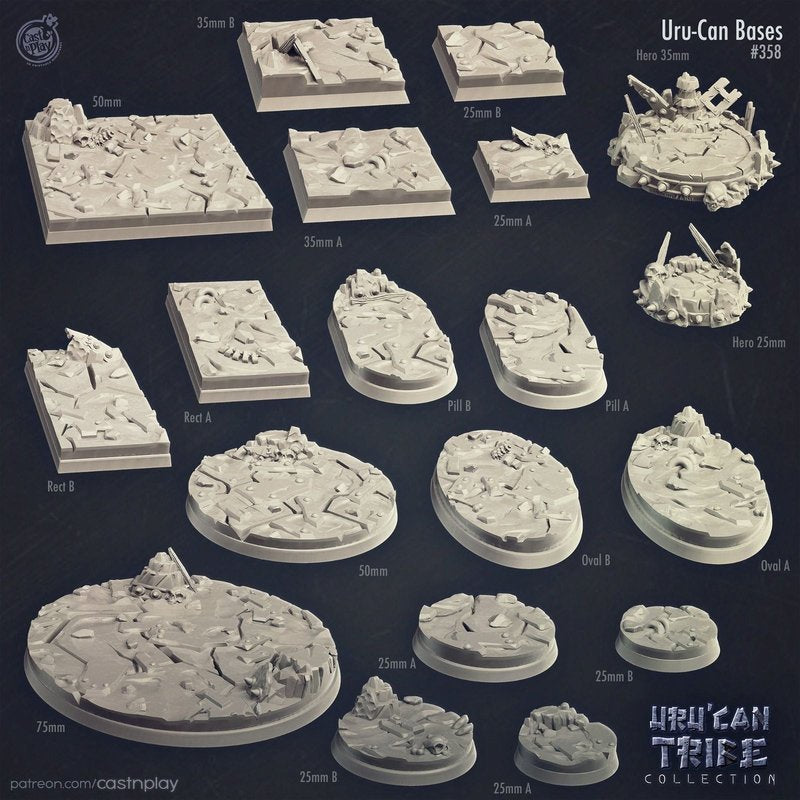 UruCan Bases 3D-printed model