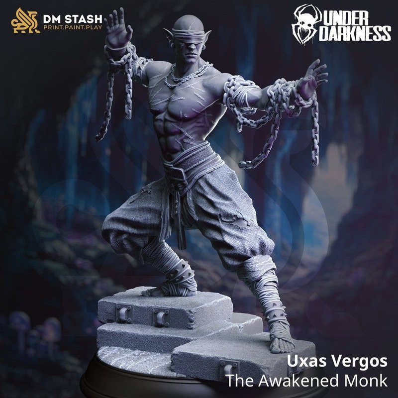Uxas Vergos - The Awakened Monk 3D-printed model