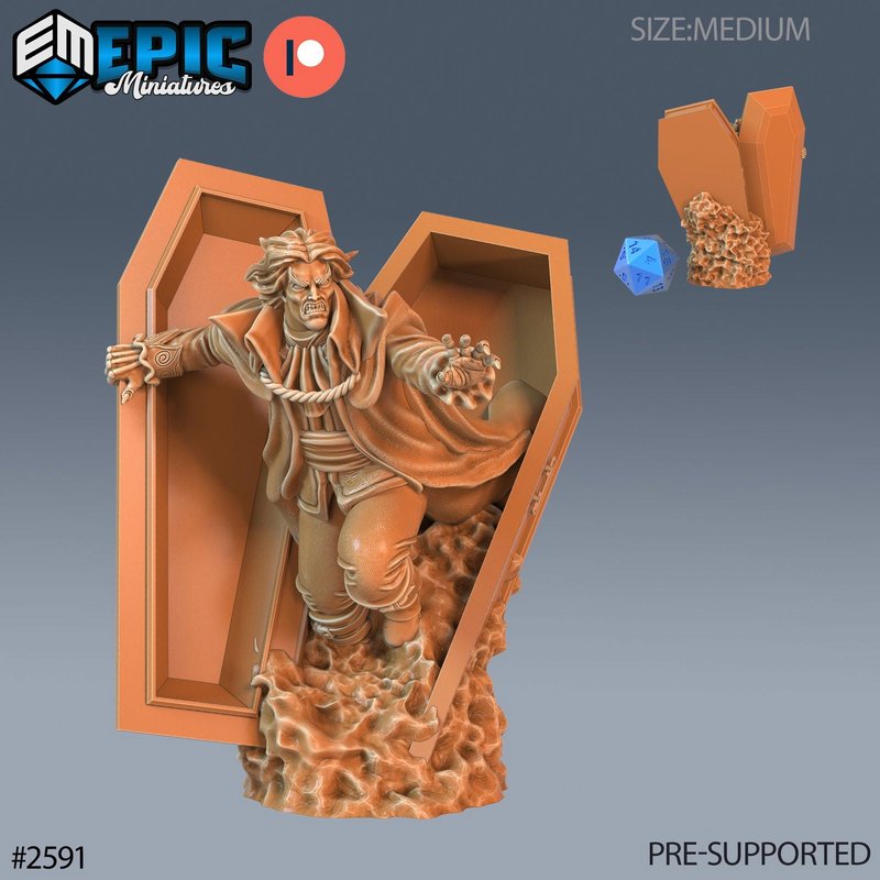 Vampire Baron 3D-printed model