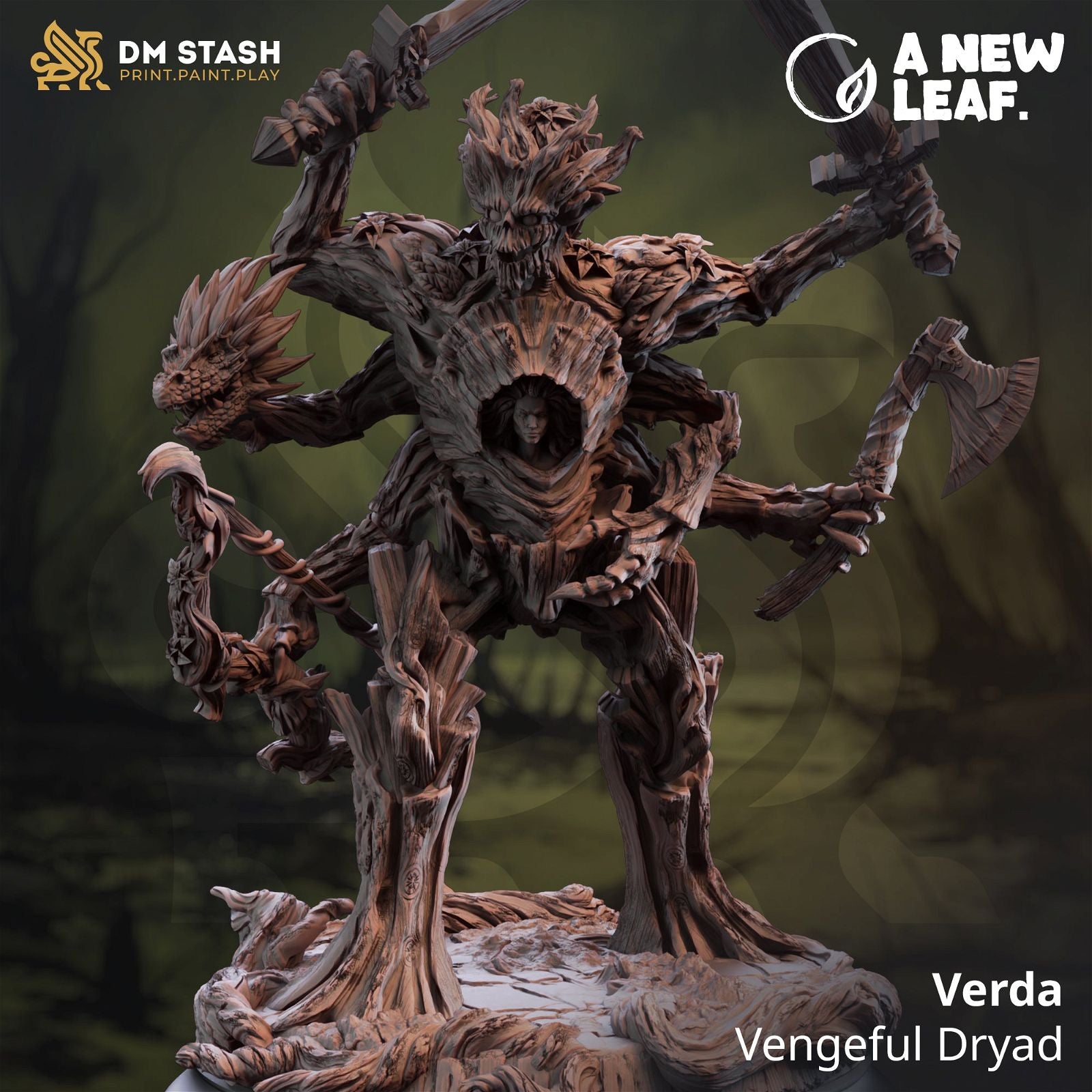 Verda - Vengeful Dryad - The Printable Dragon