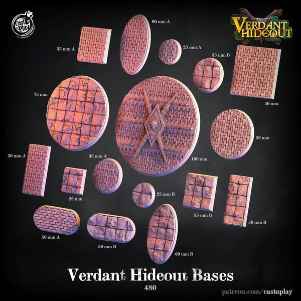 Verdant Hideout Bases 3D-printed model