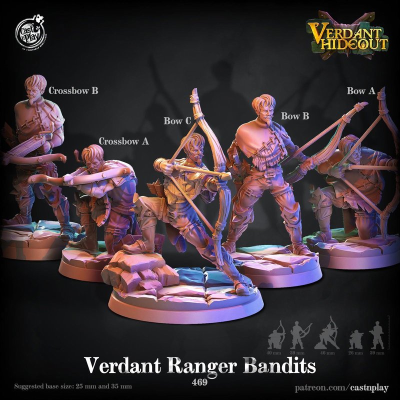 Verdant Range Bandits 3D-printed model