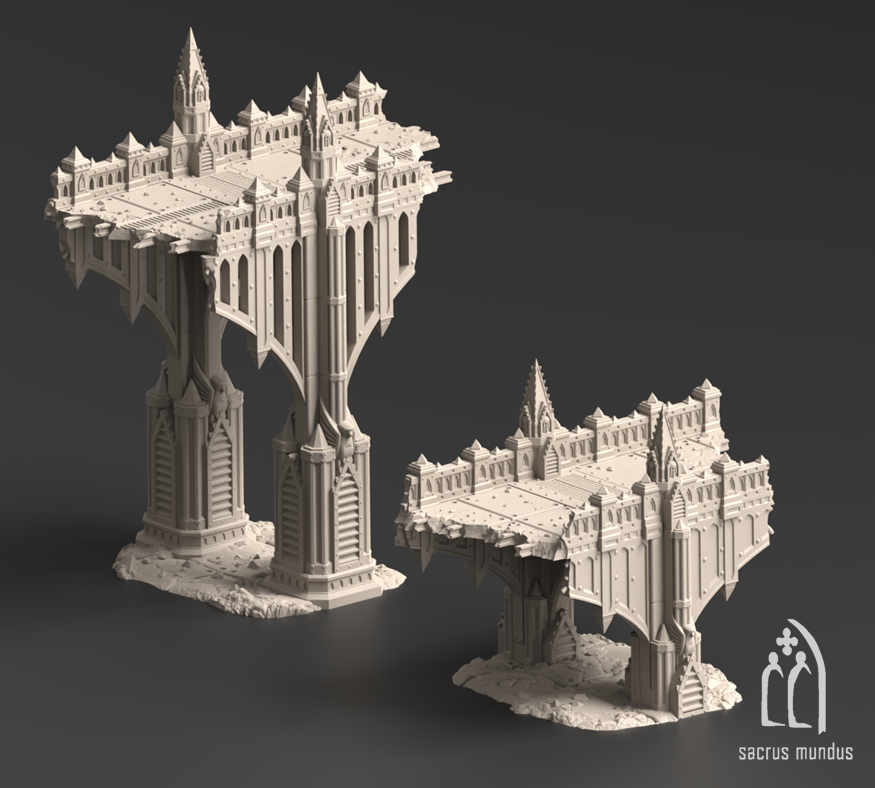 Vertex Hive Damaged Bridges 3D-printed model
