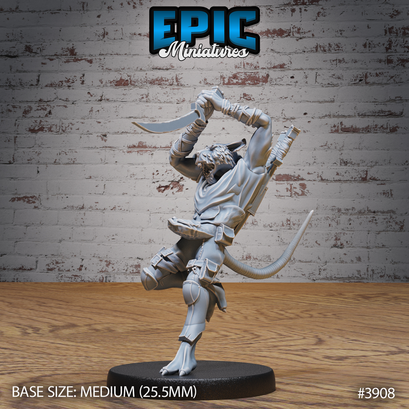 Veteran Rat Folk Thief 3D-printed model