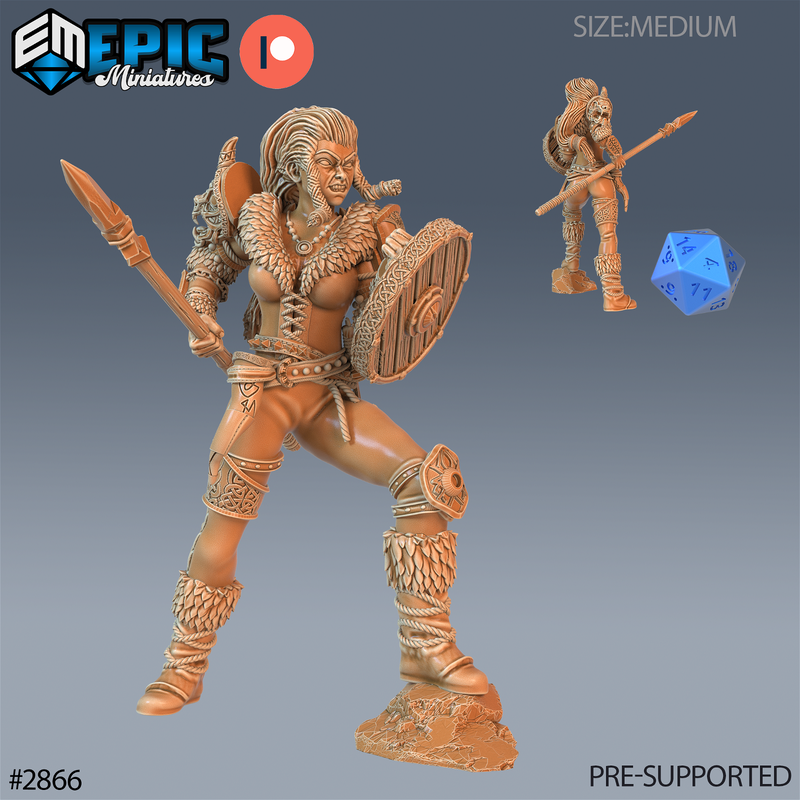 Viking Shieldmaiden 3D-printed model
