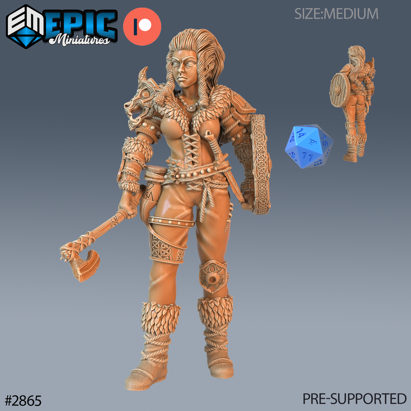 Viking Shieldmaiden 3D-printed model