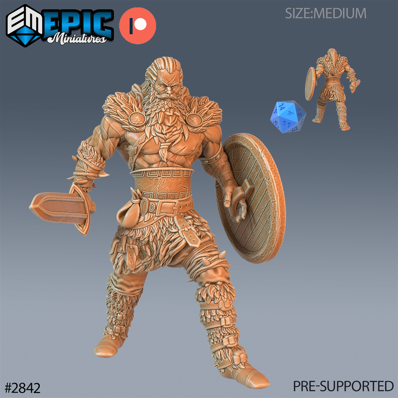 Viking Warrior 3D-printed model