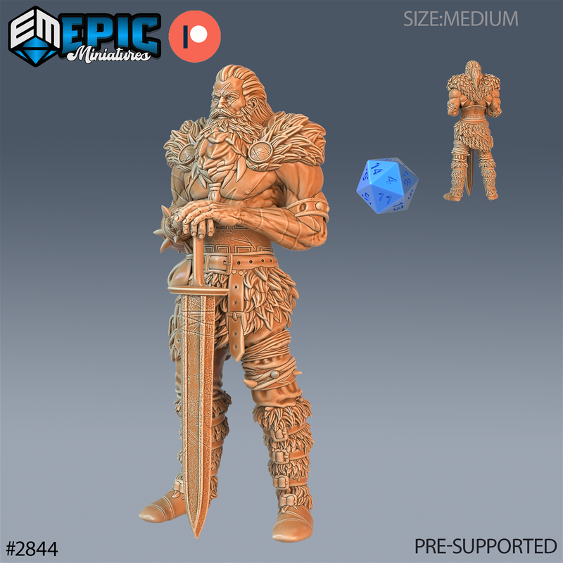 Viking Warrior 3D-printed model