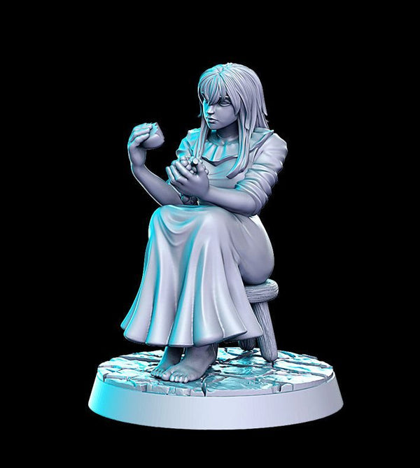 Violett Sitting Girl 3D-printed model