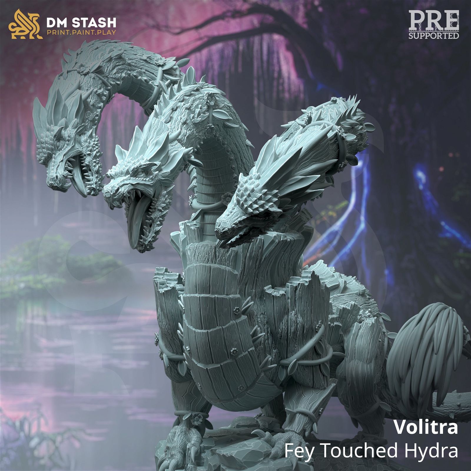 Volitra - Fey Touched Hydra - The Printable Dragon