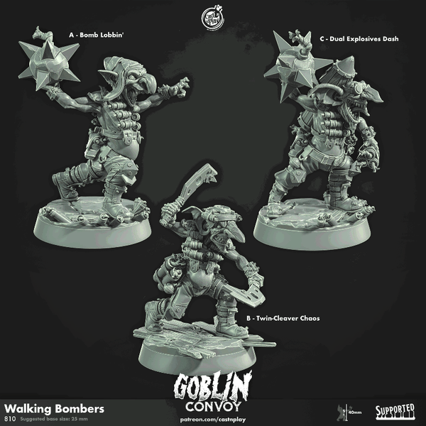 Walking Bombers 3D-printed model