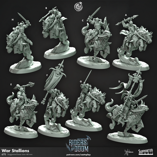 War Stallions 3D-printed model