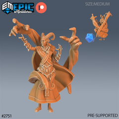 Warlock Tiefling 3D-printed model