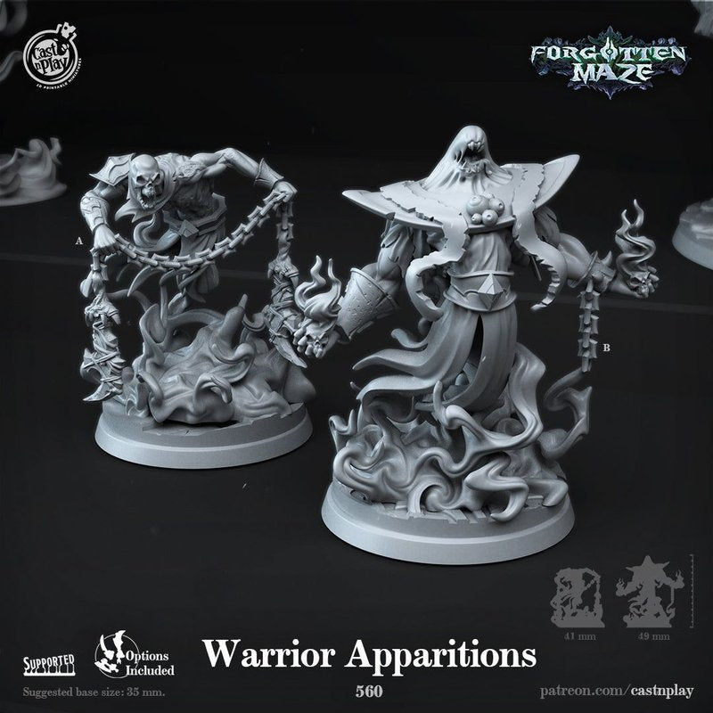 Warrior Apparitions 3D-printed model