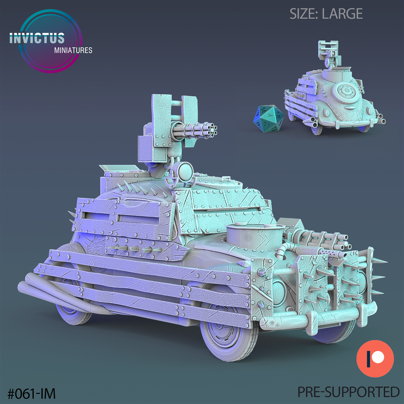 Wasteland Car BattleBug 3D-printed model
