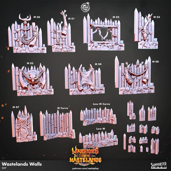 Wasteland Walls 3D-printed model