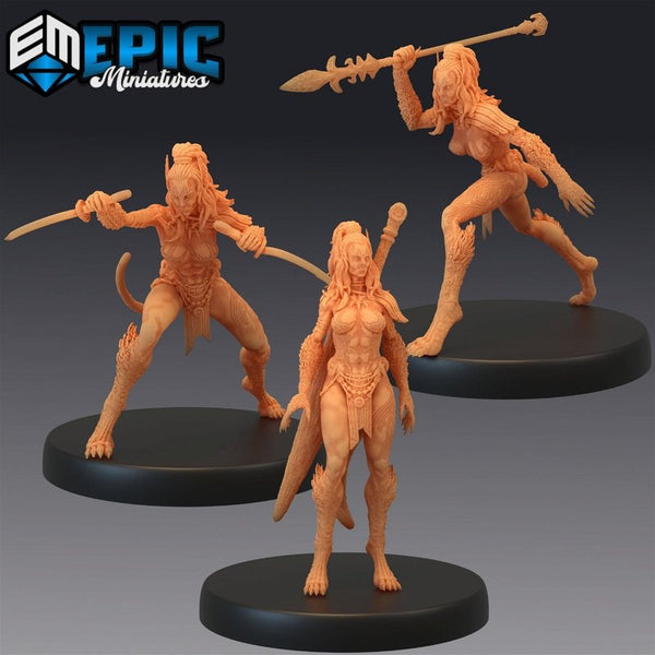 Werejaguar Lady 3D-printed model