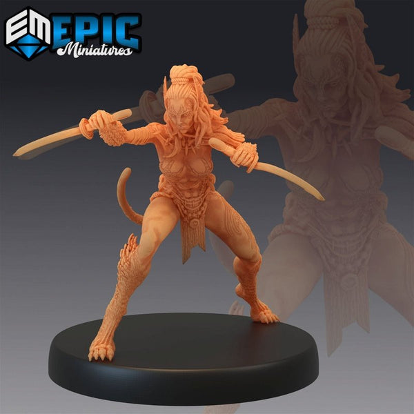 Werejaguar Lady 3D-printed model