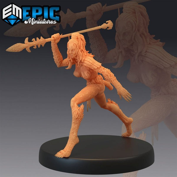 Werejaguar Lady 3D-printed model