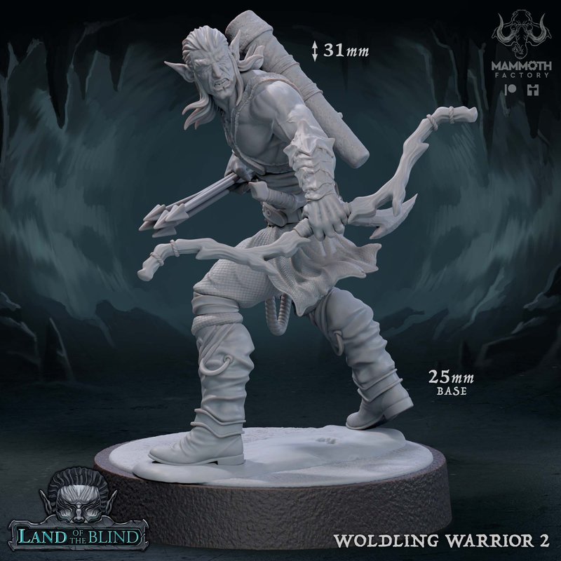 Worldling Warrior 3D-printed model