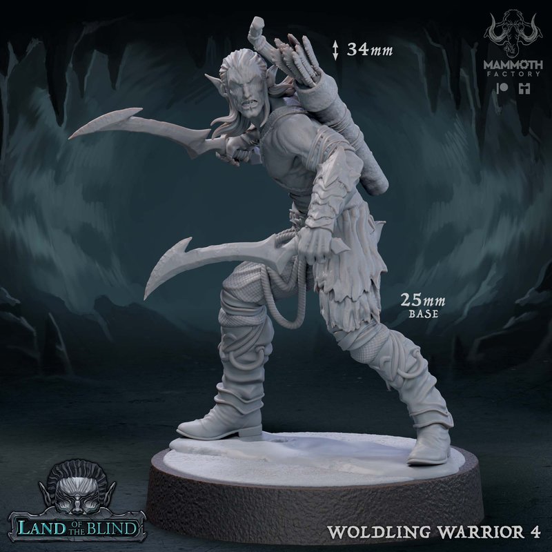 Worldling Warrior 3D-printed model