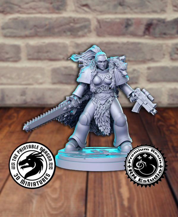 Wolf 3D-printed model