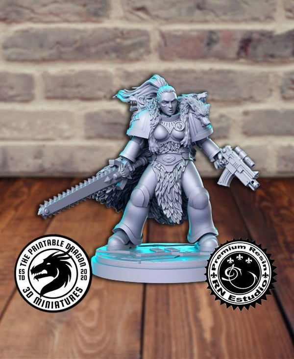 Wolf 3D-printed model