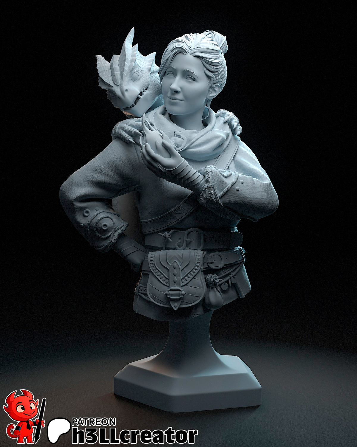 Zoe Bust 3D-printed model