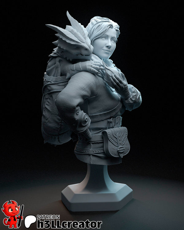Zoe Bust 3D-printed model