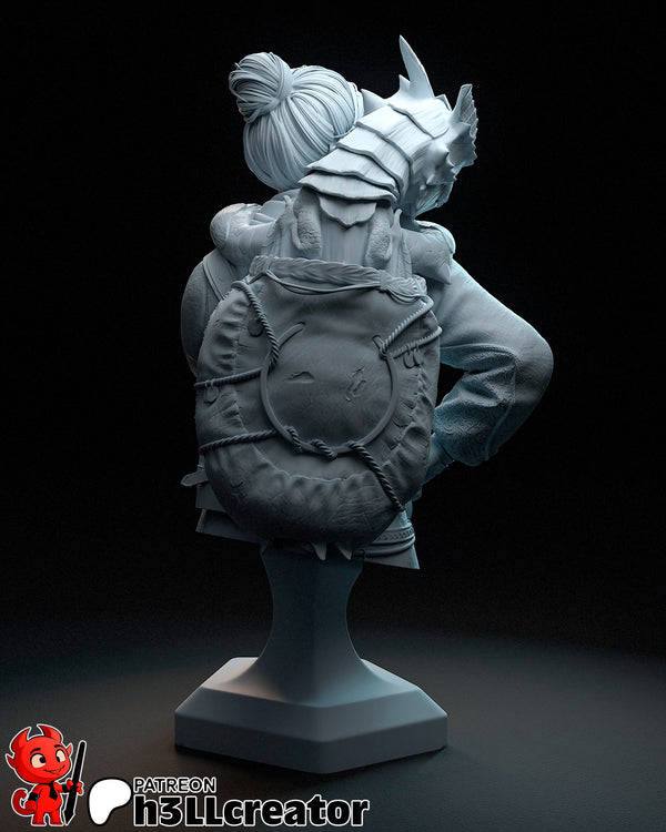 Zoe Bust 3D-printed model