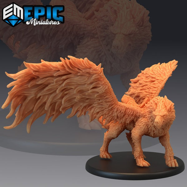 Winged Wolf 3D-printed model