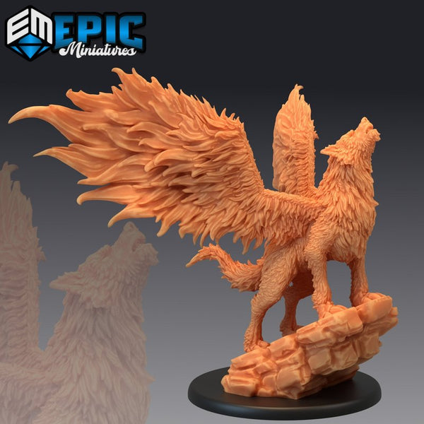 Winged Wolf 3D-printed model