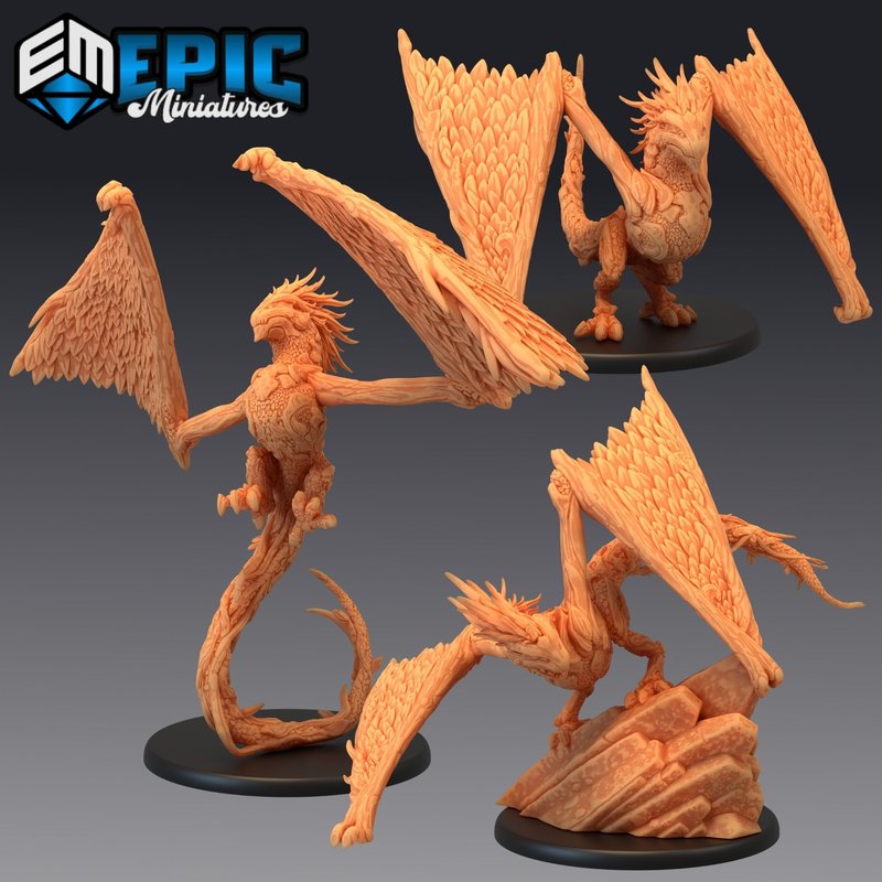 Wood Wyvern 3D-printed model