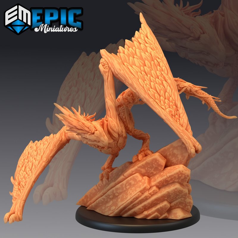 Wood Wyvern 3D-printed model