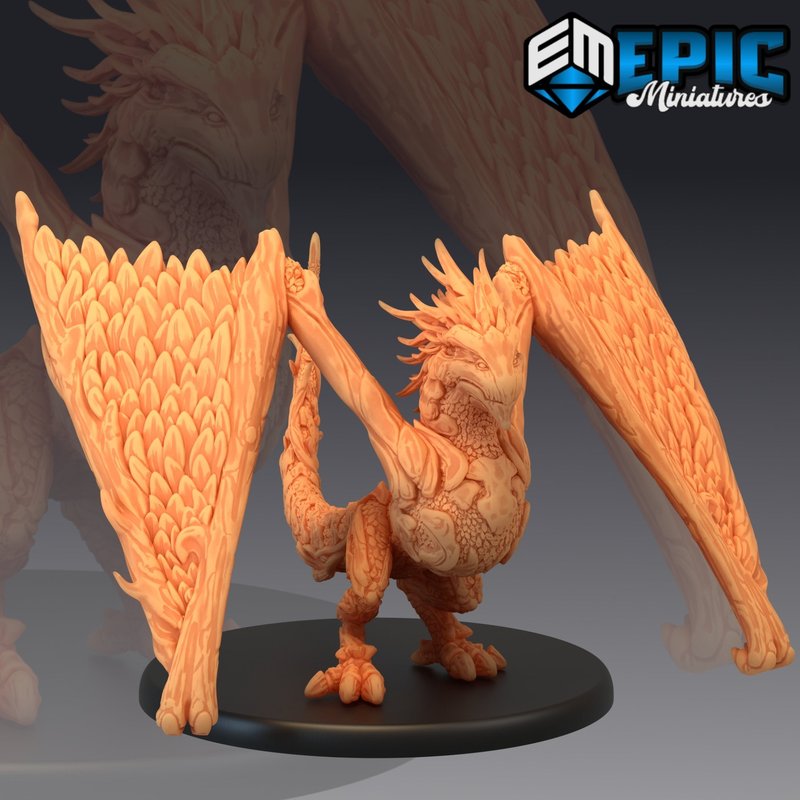 Wood Wyvern 3D-printed model