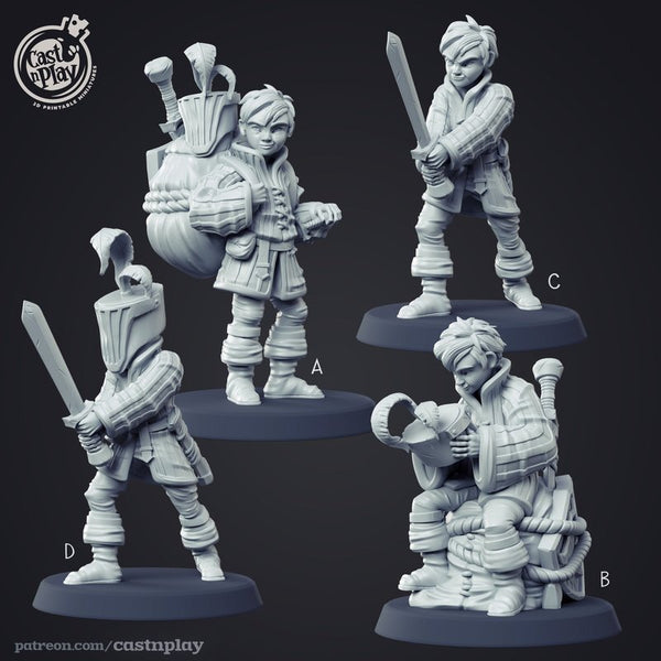 Young Squire 3D-printed model