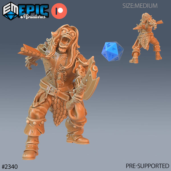 Zombie Warrior 3D-printed model