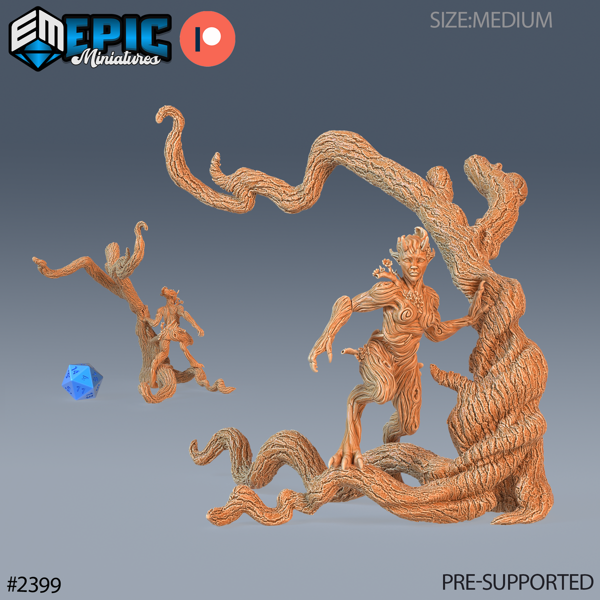 Wood Dryad 3D-printed model
