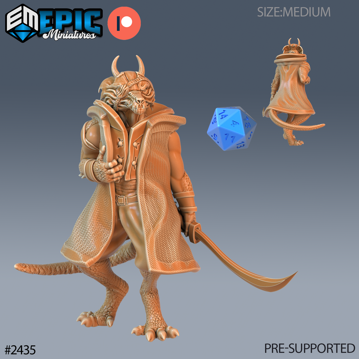 Winter Kobold Captain 3D-printed model