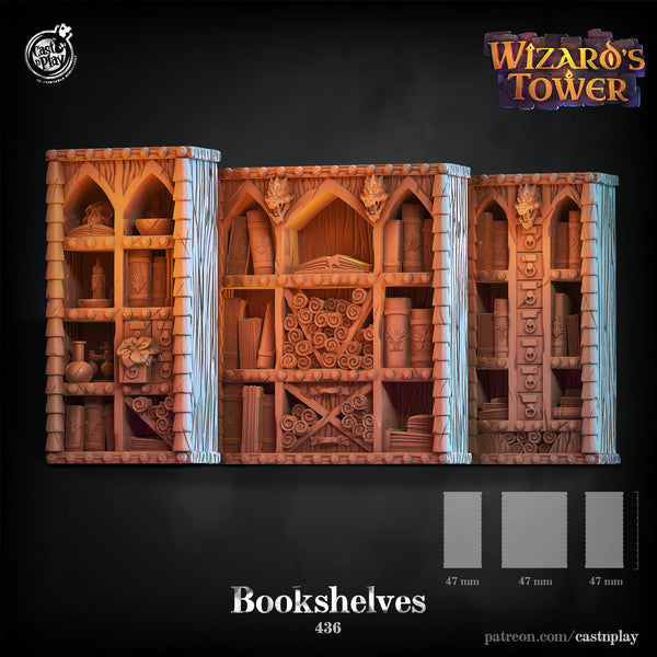 Wizard Bookshelves 3D-printed model
