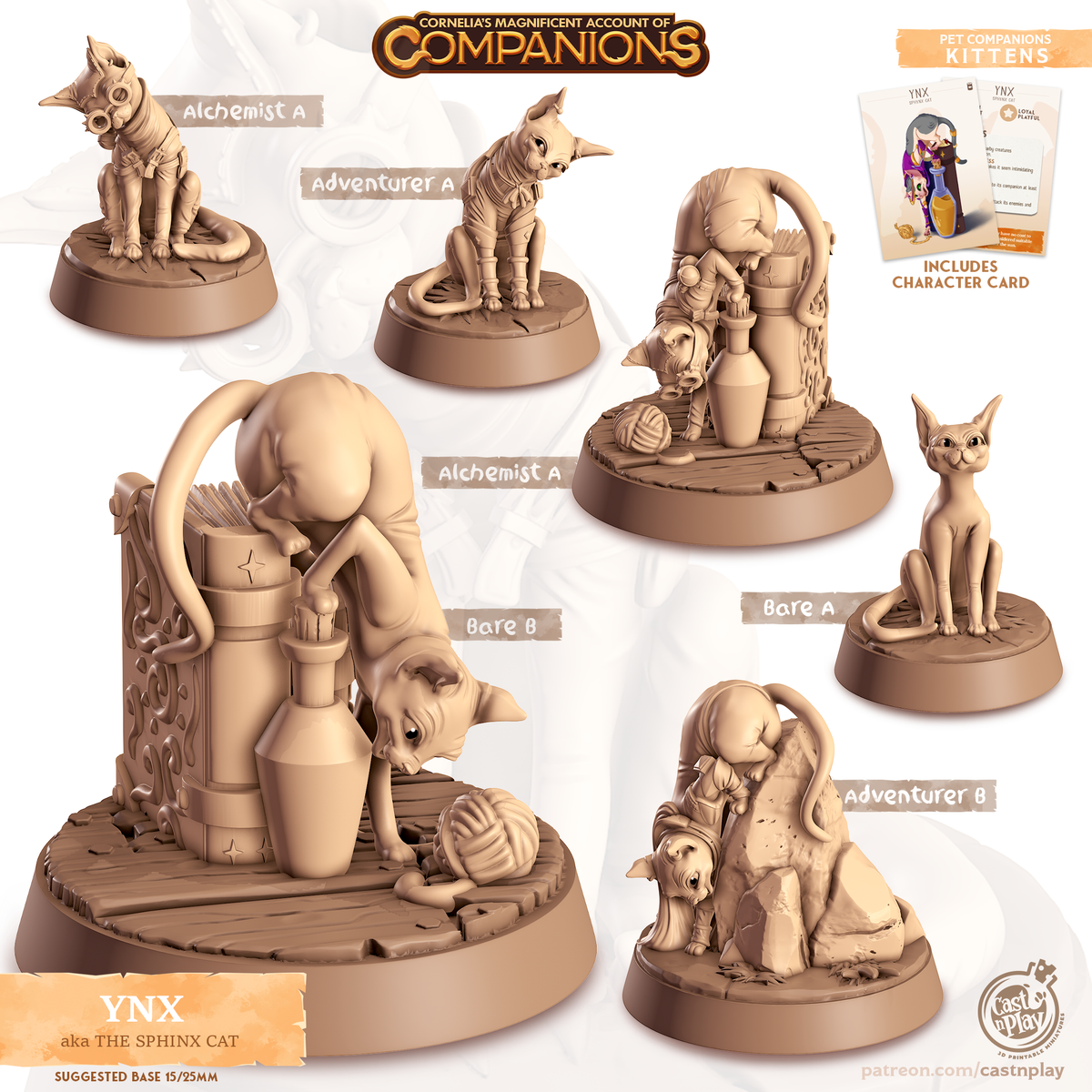 Ynx The Sphinx Cat 3D-printed model
