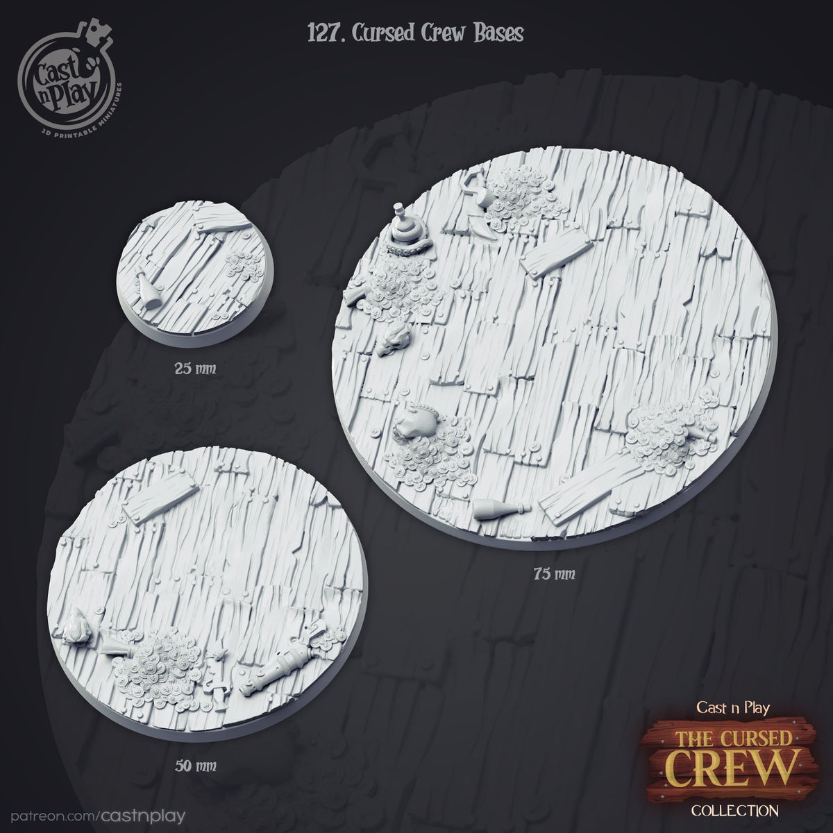 Cursed Crew Bases ( 25mm - 75mm ) - The Printable Dragon