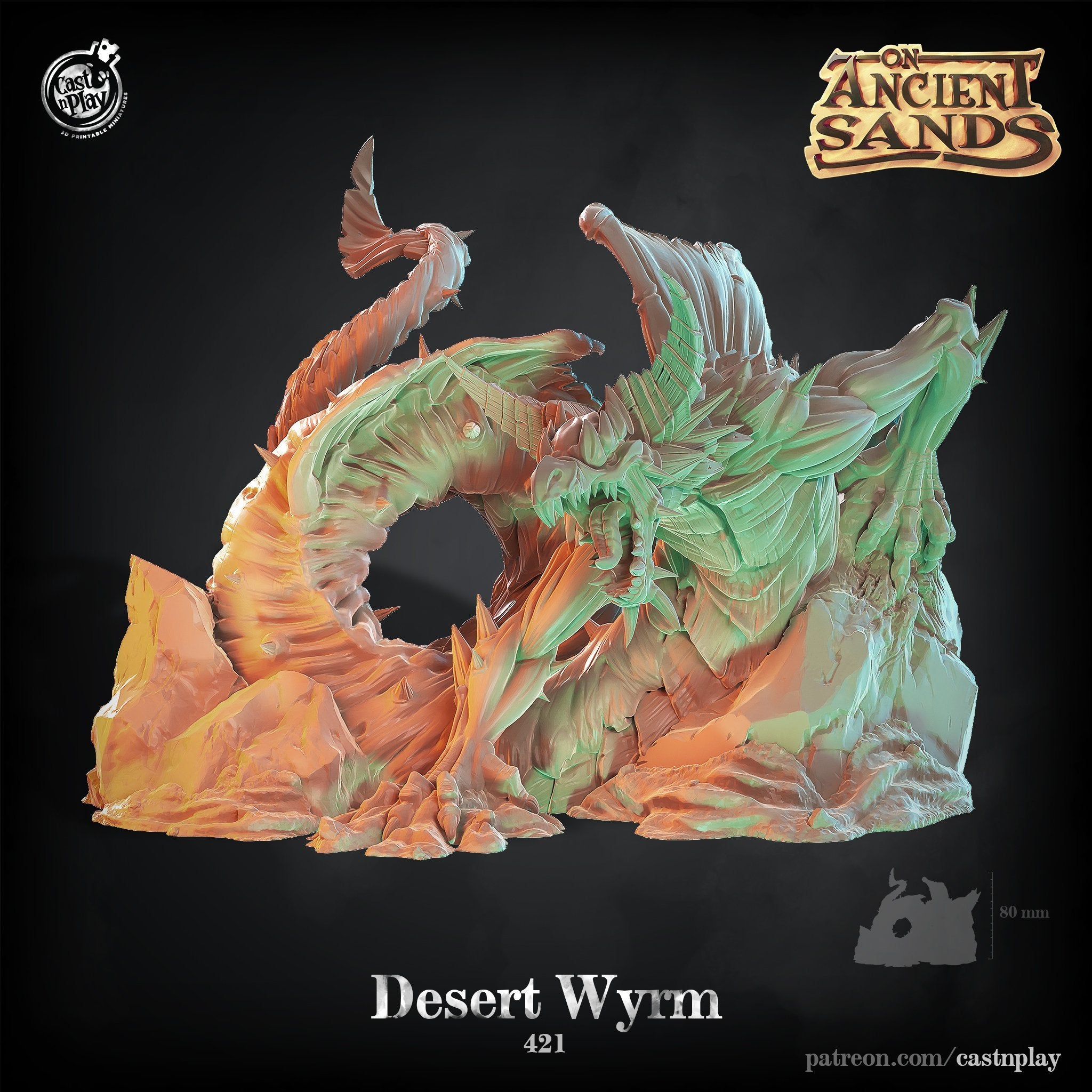 Desert Wyrm - The Printable Dragon