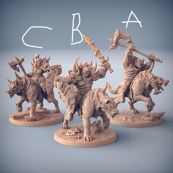 Worg Riders 3D-printed model
