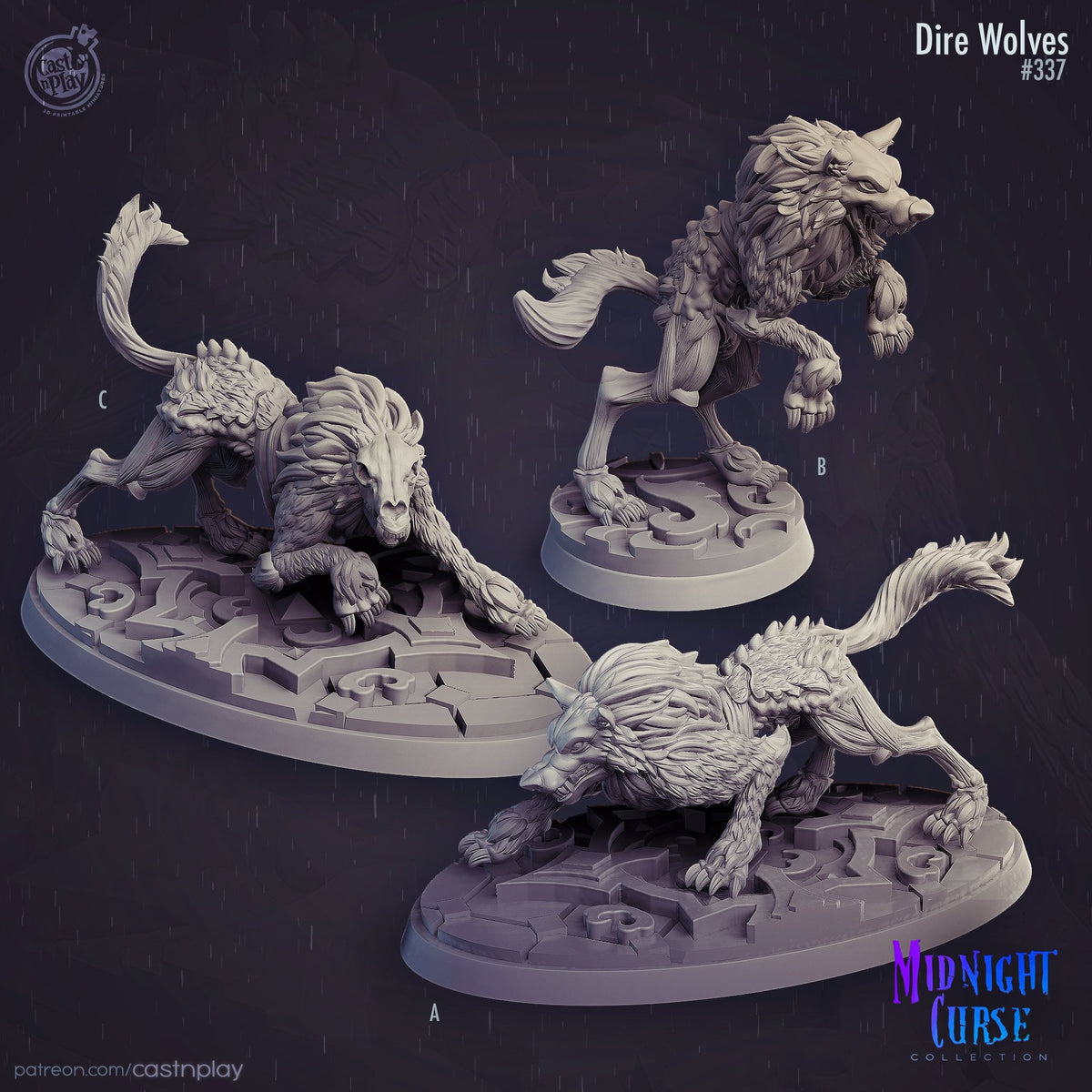 Midnight Wolves - The Printable Dragon
