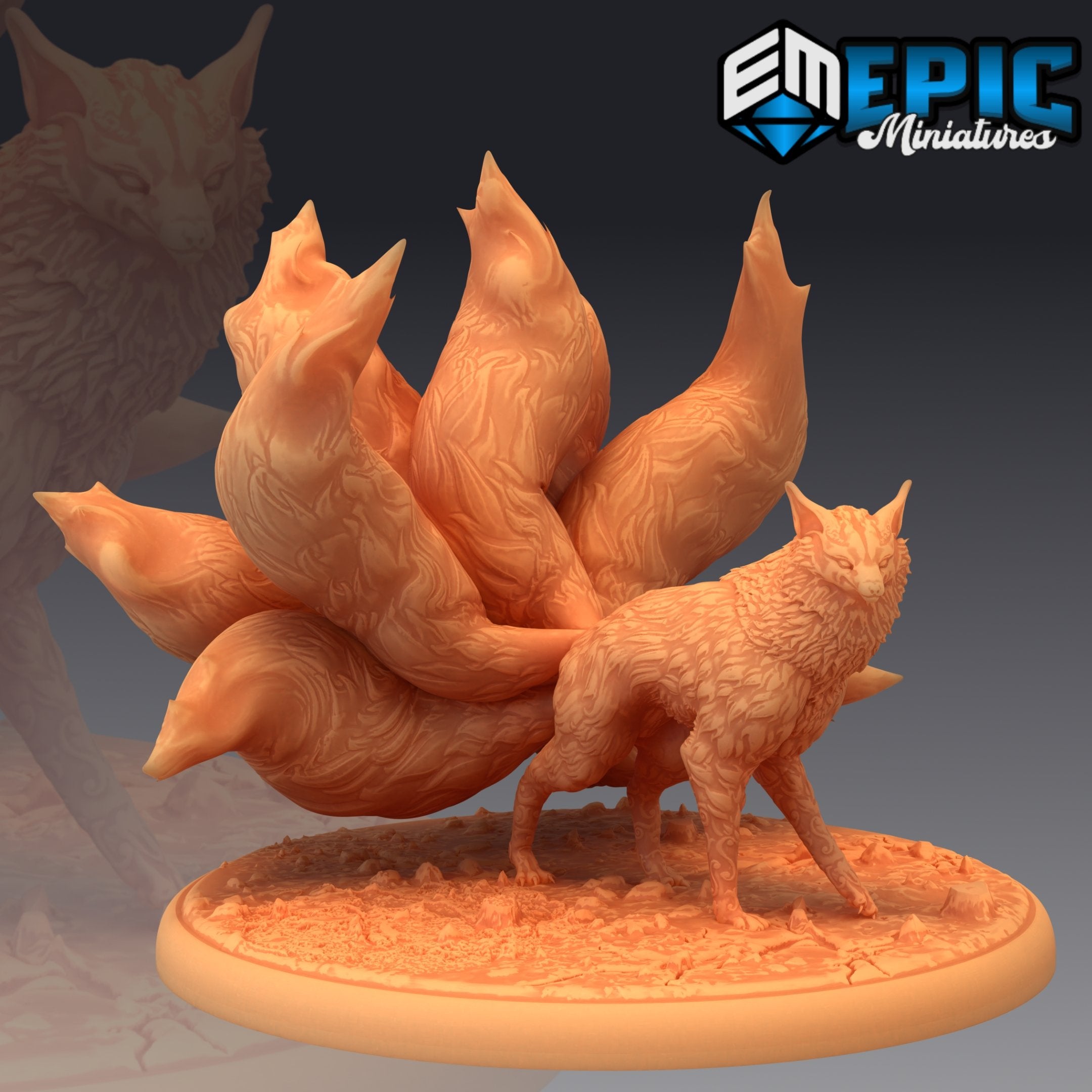 Nine Tailed Fox - The Printable Dragon