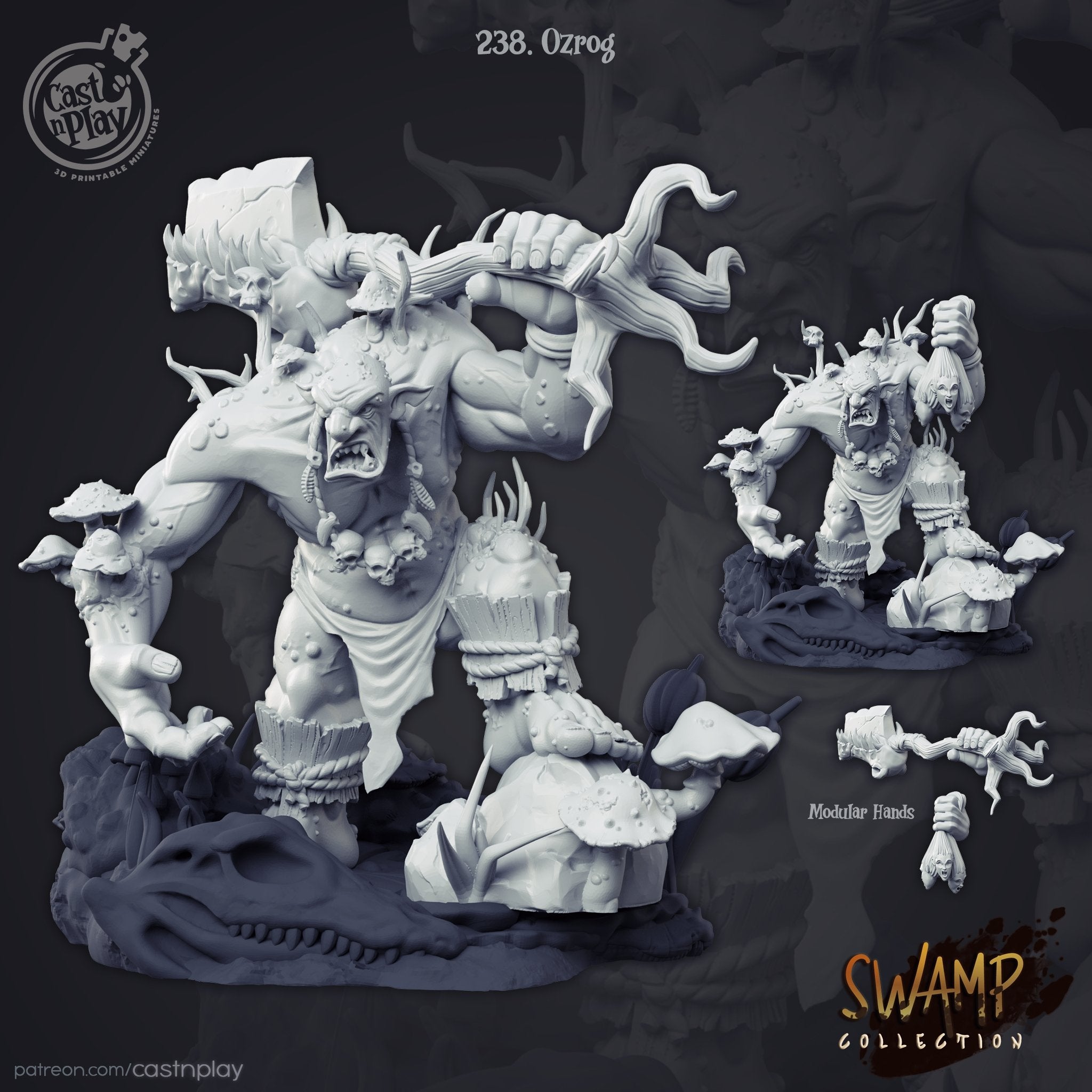 Ozrog The Swamp Troll - The Printable Dragon