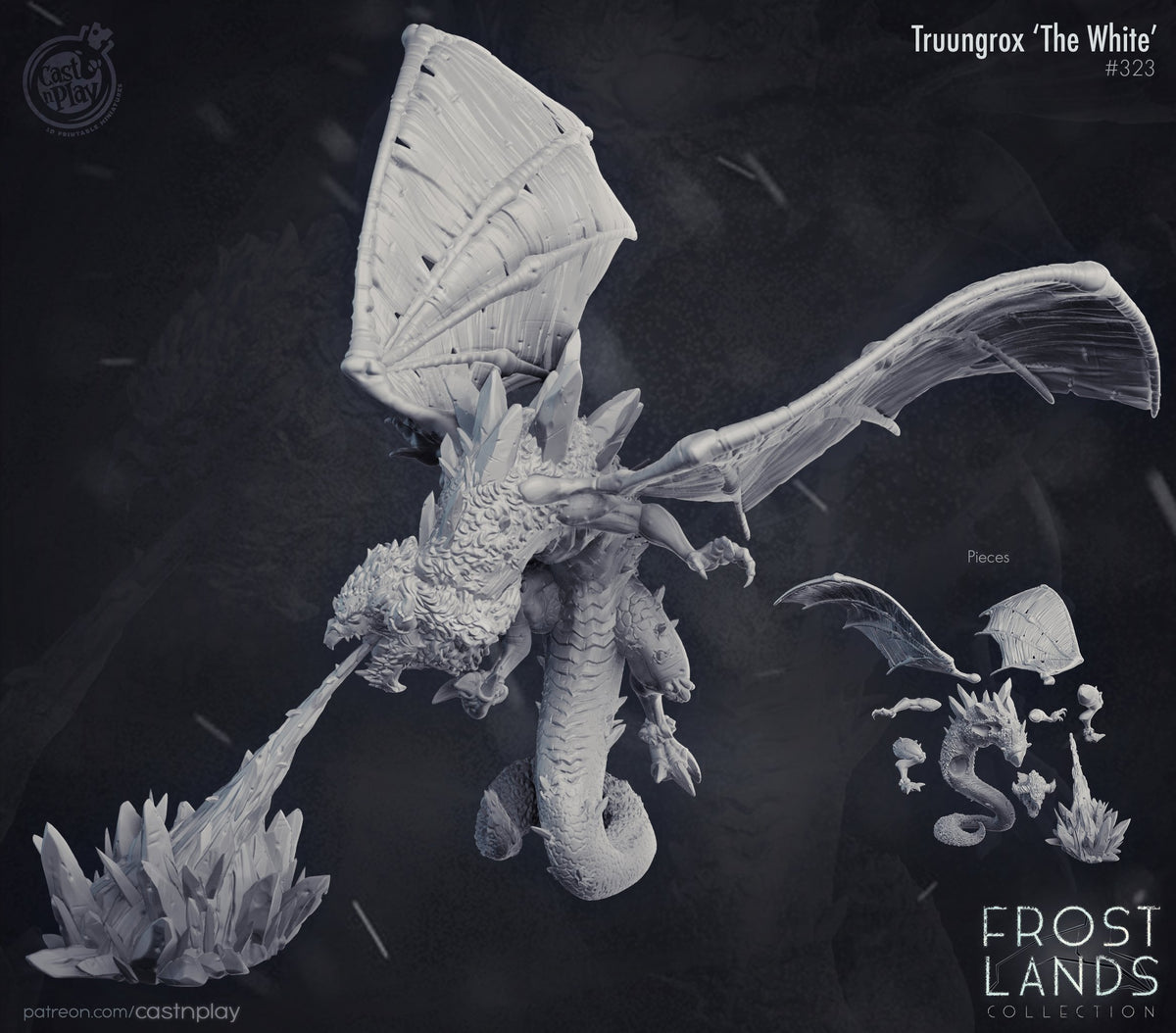 Truugrox The White - The Printable Dragon